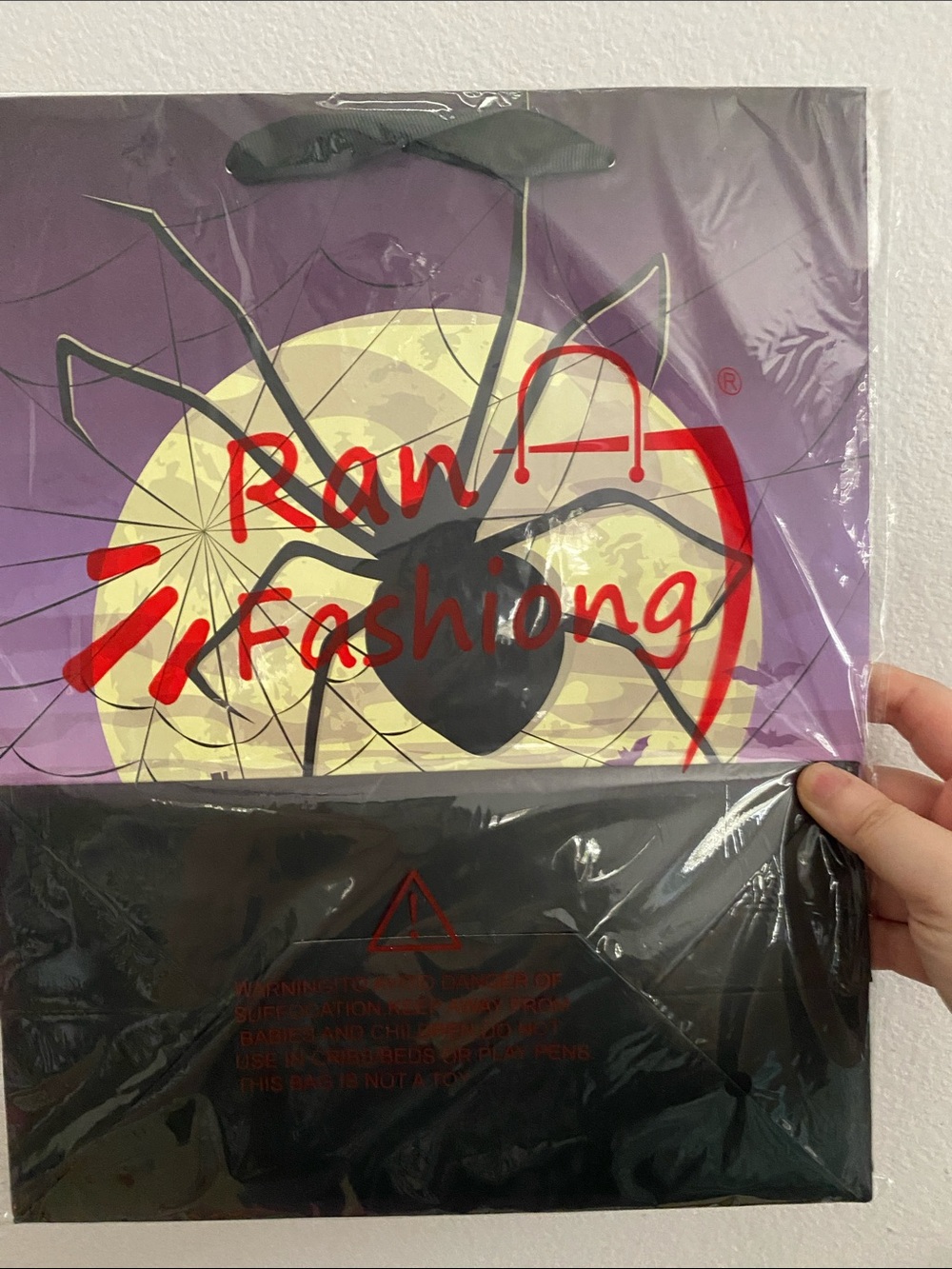 Ran Fashioning Purple Spider Moon Decorative Gift Bag